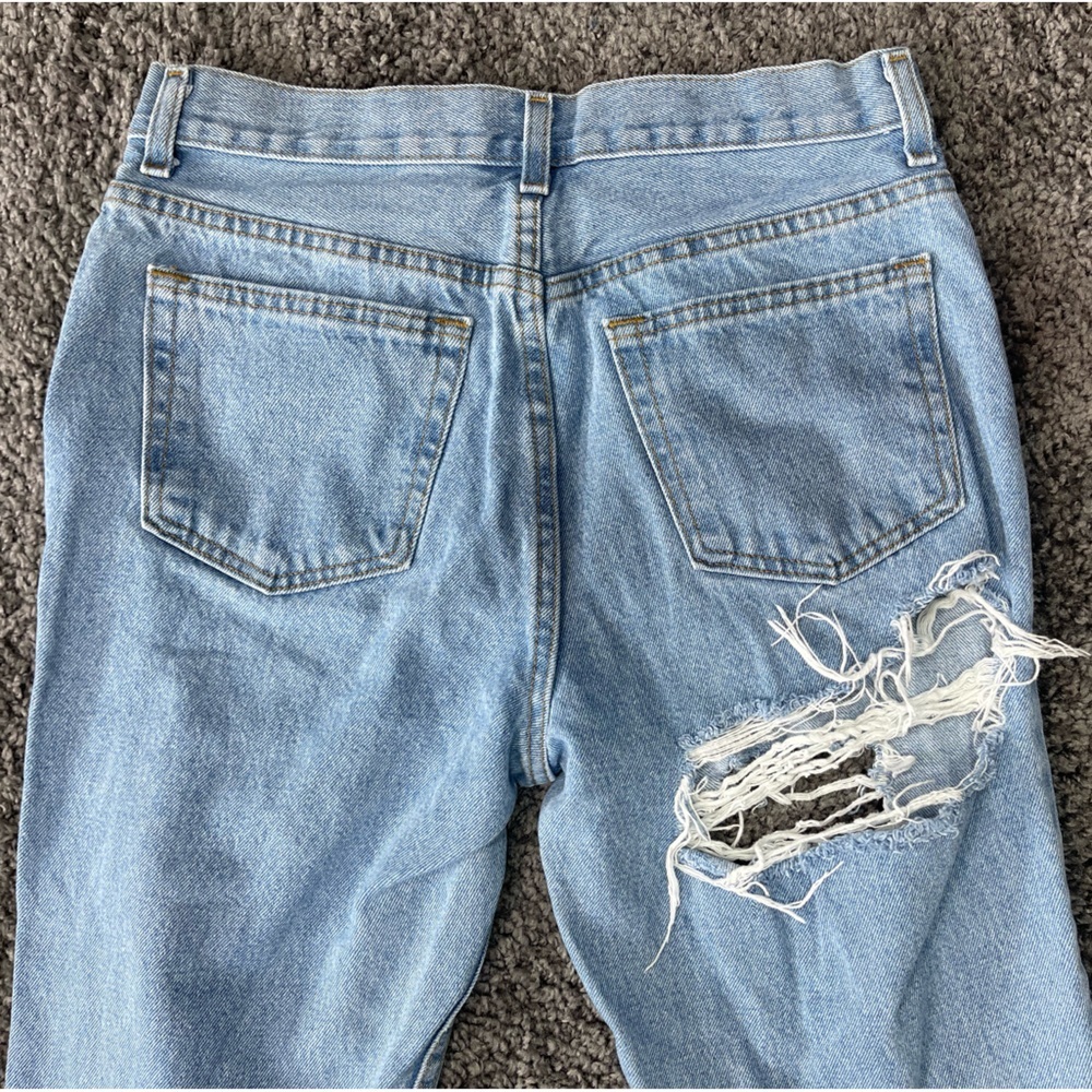 George jeans light blue very distressed denim jeans size 30x 30 - Picture 4 of 14